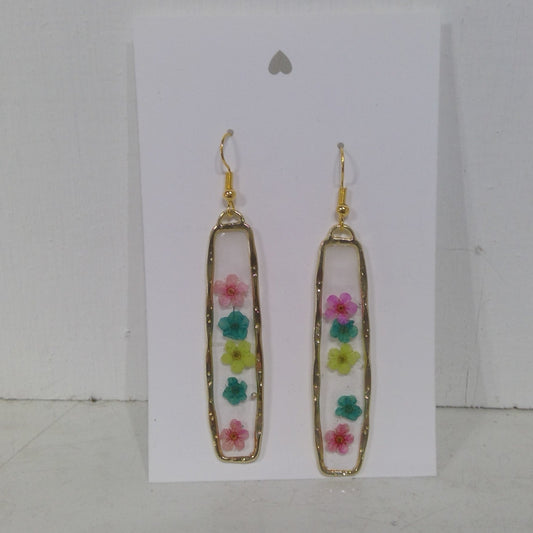 "Summer's Blossoms" Pressed Flower Earrings