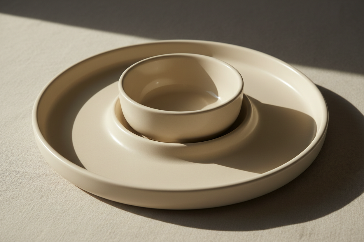 Cream Platter Set