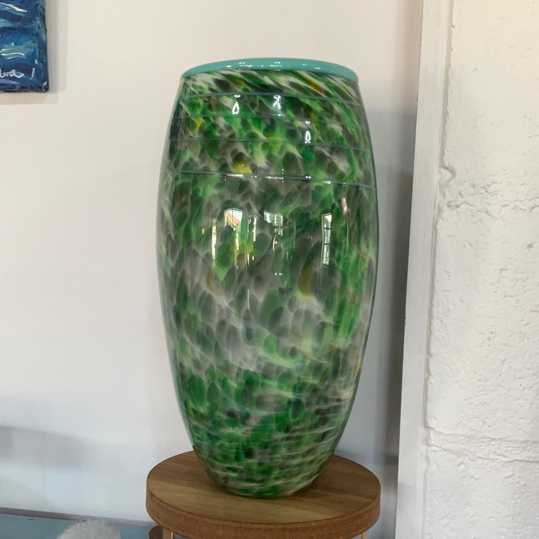 Emerald Lip Wrapped Vase