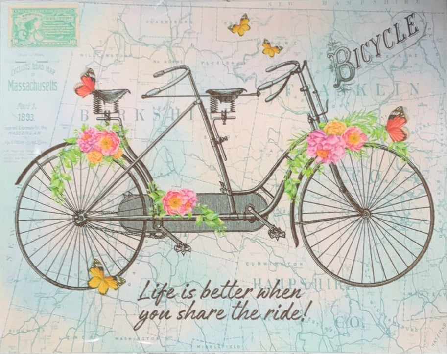 Floral Bicycle Print
