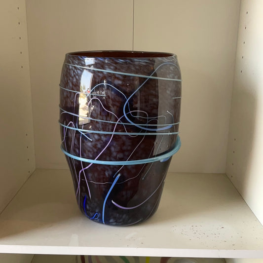 Blue Swirls Vase