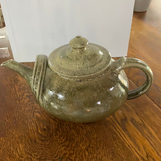 Green Ceramic Teapot