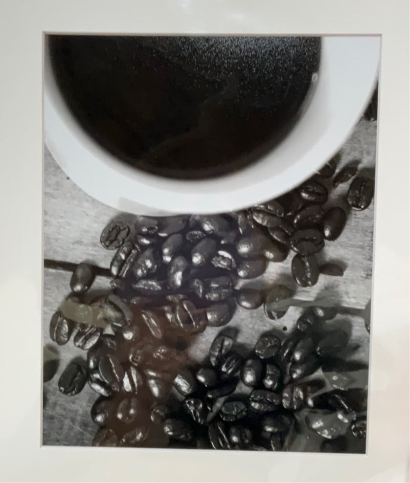 Coffee Beans & a Cup of Coffee Print