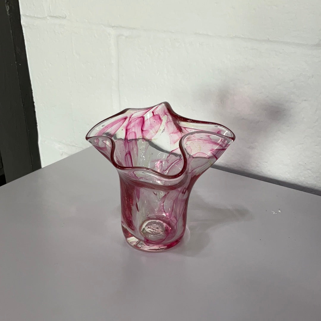 Pink Wavy Vase